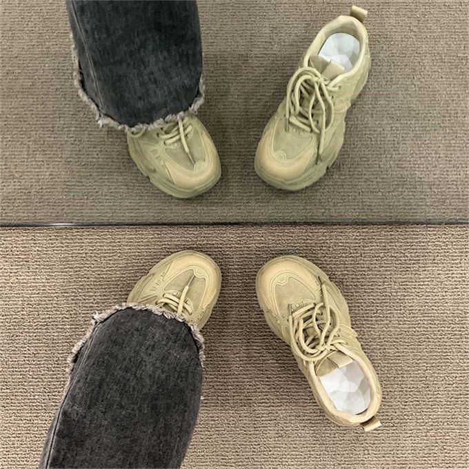 Damen Chunky Sneakers mit atmungsaktiver Mesh-Oberfläche und gepolsterter Sohle Echo Archiv
