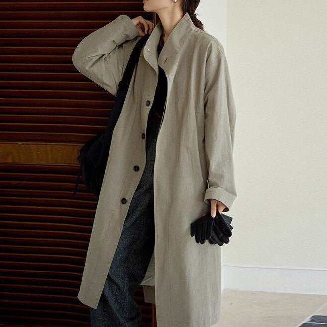 Damen Urbaner Lange Trenchcoat Echoarchiv