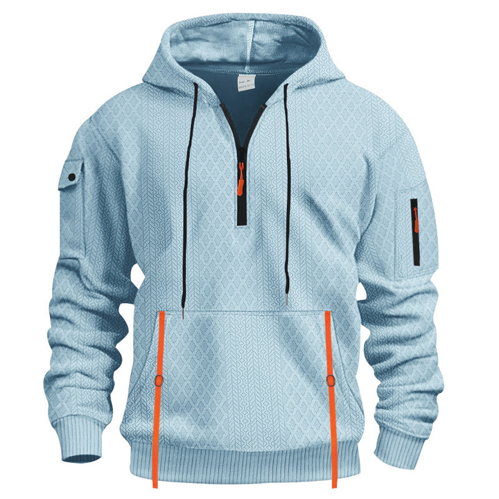 Herren sportlicher Kapuzenpullover mit Struktur und praktischen Taschen Echoarchiv