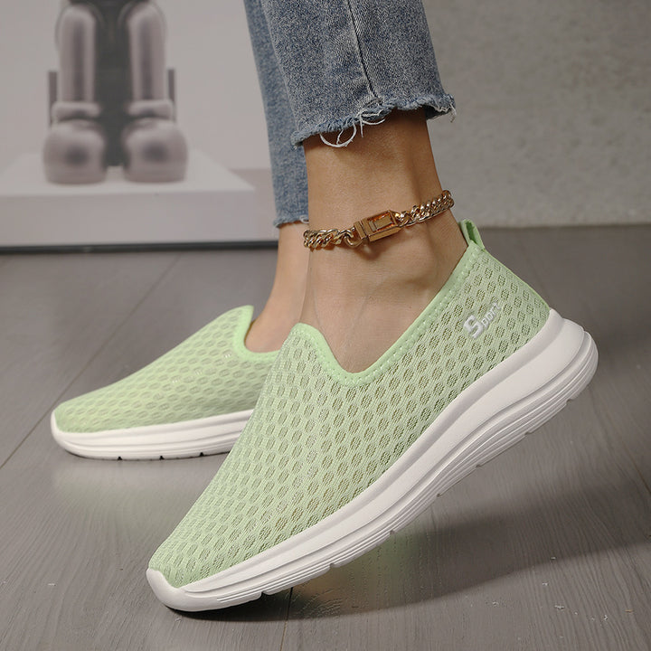 Damen nan ultraleichter Strick-Schlupfschuh mit nahtlosem Obermaterial, gepolsterter Komfortsohle und flexibler Laufsohle Echo Archiv