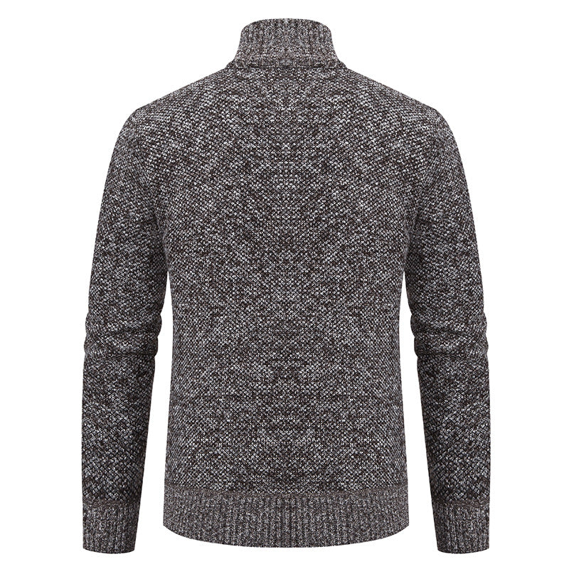 Herren Strickjacke mit modernem Zipper und strukturiertem Design Echoarchiv