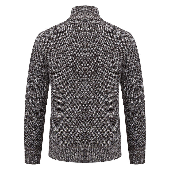 Herren Strickjacke mit modernem Zipper und strukturiertem Design Echoarchiv