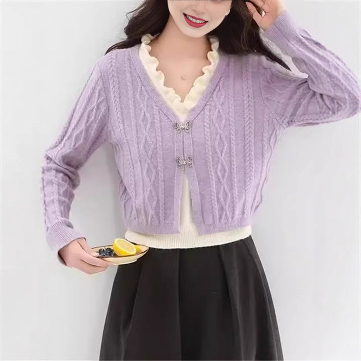 Damen Strickjacke mit V-Ausschnitt Echo Archiv