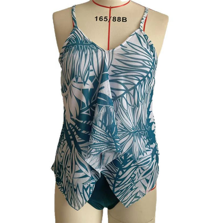 Damen Tankini-Set mit floralem Überrock und verstellbaren Trägern Echo Archiv