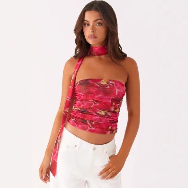 Damen Bandeau-Top mit raffinierten Bindebändern Echo Archiv