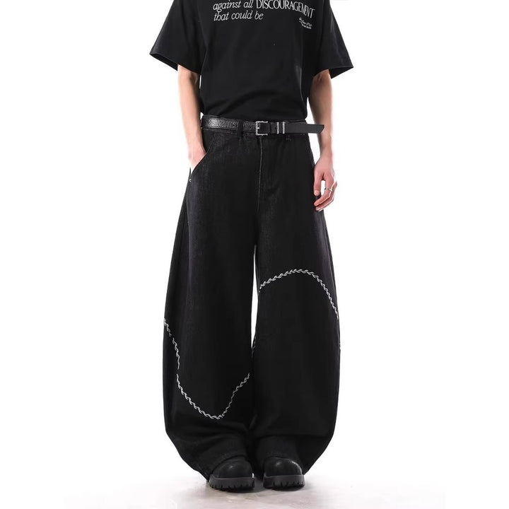 Herren Modische Weitbein-Hose mit einzigartigem Design Echoarchiv