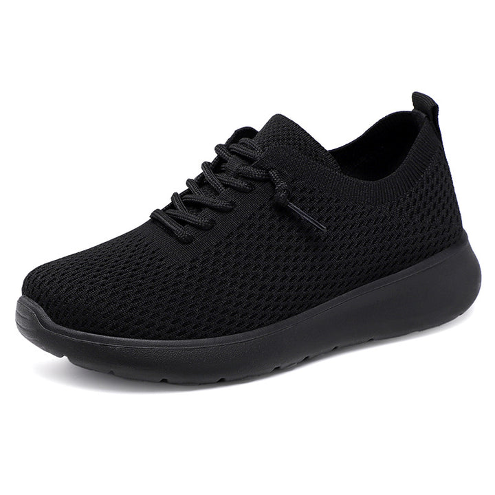 Damen nan gestrickter Slip-On Sneaker mit sockenähnlichem Schaft, elastischer Schnürung und gedämpfter EVA-Sohle Echo Archiv