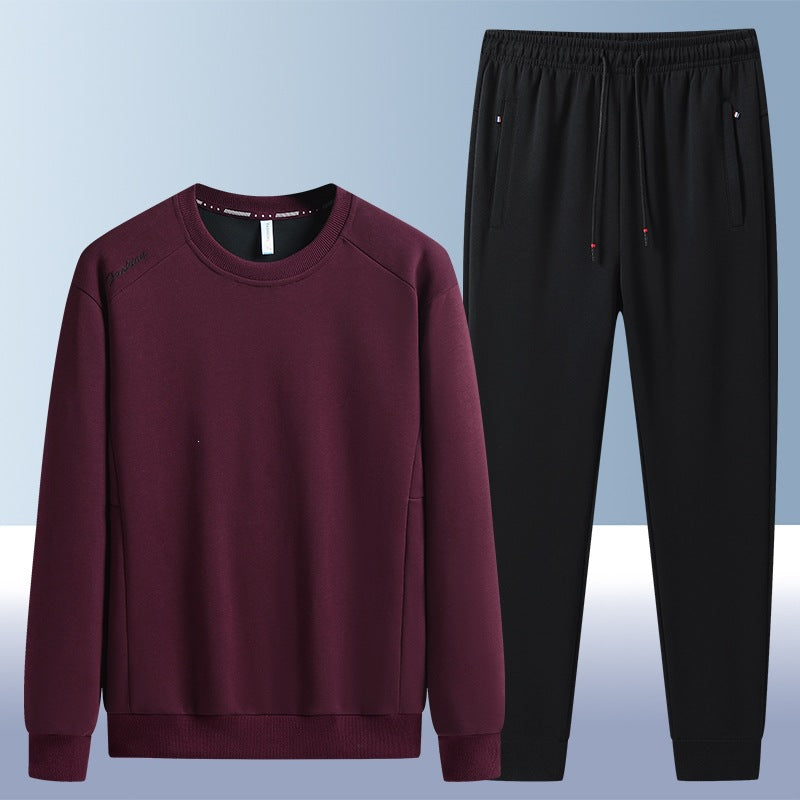 Herren Komfortables Mikrofleece-Trainingsset mit Rundhals‑Sweatshirt & tapered Jogginghose Echoarchiv