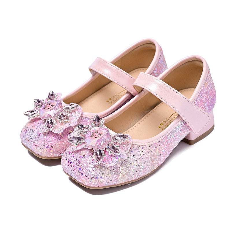 Mädchen Mary Jane Glitzer Ballerinas mit Blumenverzierung Echo Archiv