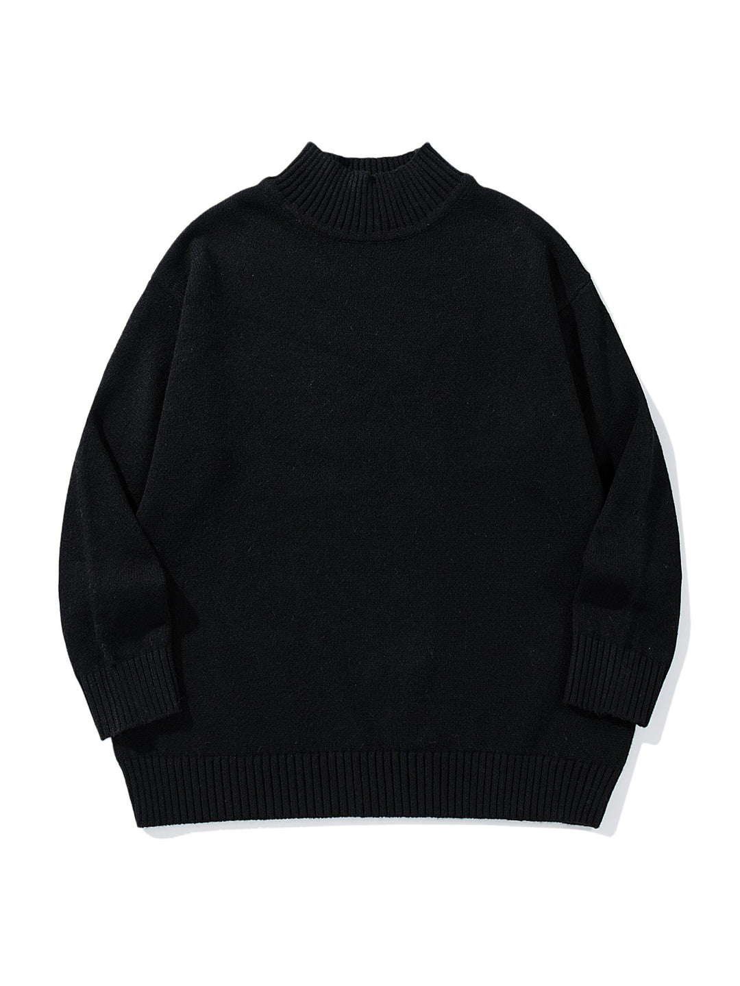 Unisex Oversize-Troyer-Pullover mit kurzem Stehkragen und breiten Rippenbündchen Echoarchiv