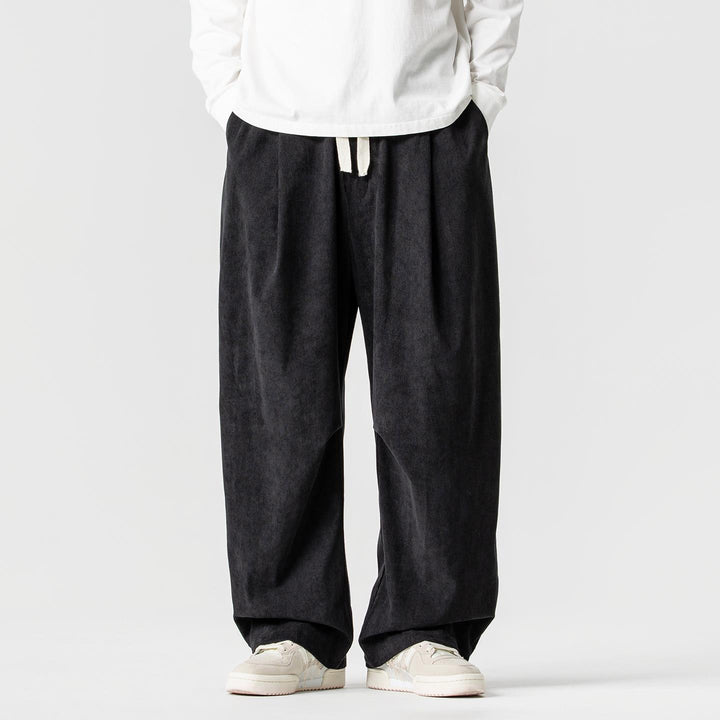 Herren nan weite Cordhose mit Tunnelzug, Bundfalten und relaxed Fit Echo Archiv