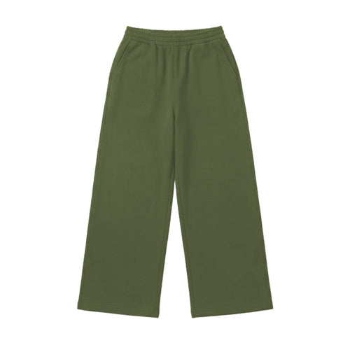 Damen Wide‑Leg Relaxhose mit hohem Komfortbund, seitlichen Eingrifftaschen und weichem Fleece-Innenfutter – Avélisse