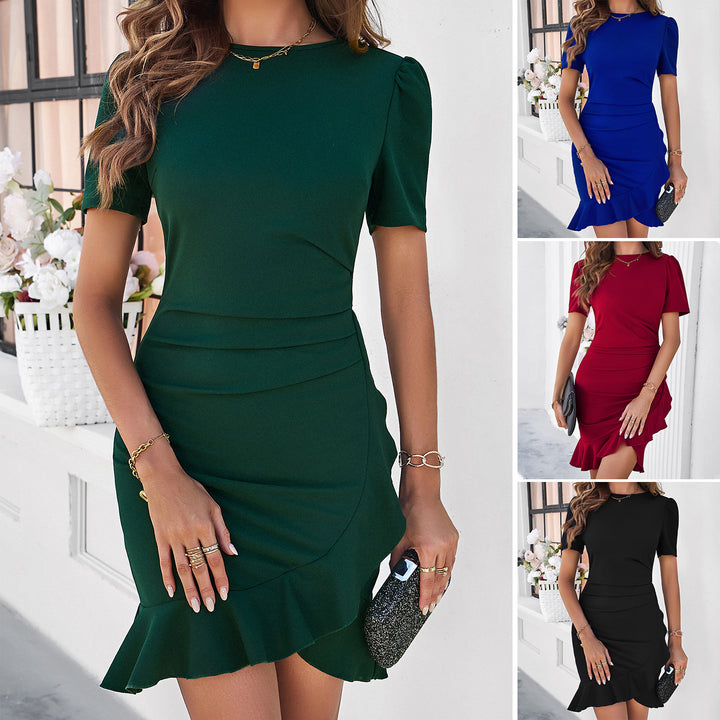 Damen figurbetontes Wickelkleid mit Rüsche Echo Archiv