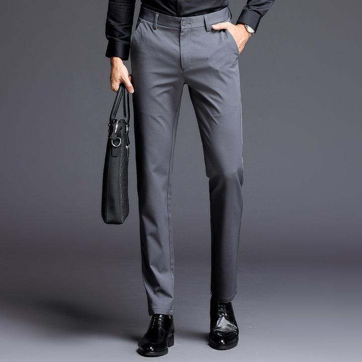 Herren elegante Anzughose mit schmalem Schnitt und praktischen Taschen Echoarchiv