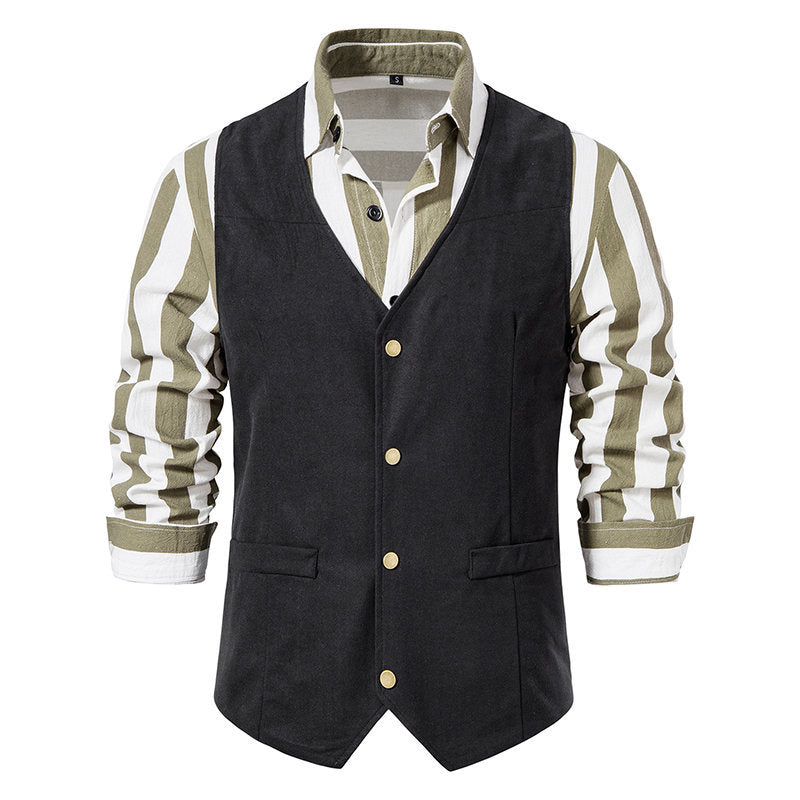 Herren Elegante Weste mit modernen Akzenten und strukturiertem Design Echoarchiv
