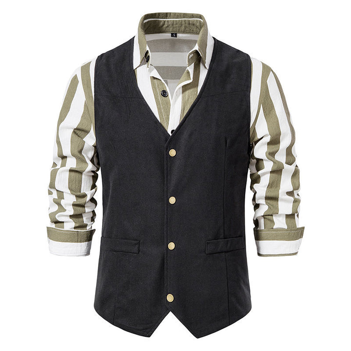 Herren Elegante Weste mit modernen Akzenten und strukturiertem Design Echoarchiv