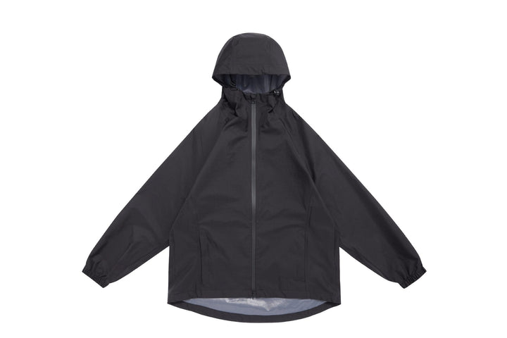 Unisex Leichte Regenjacke mit Kapuze, Zwei‑Wege‑Reißverschluss und verlängertem Saum Echoarchiv