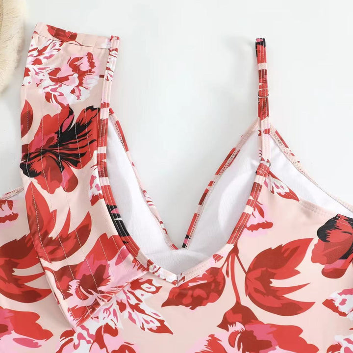 Damen Badeanzug mit floralem Design und passendem Rock Echo Archiv
