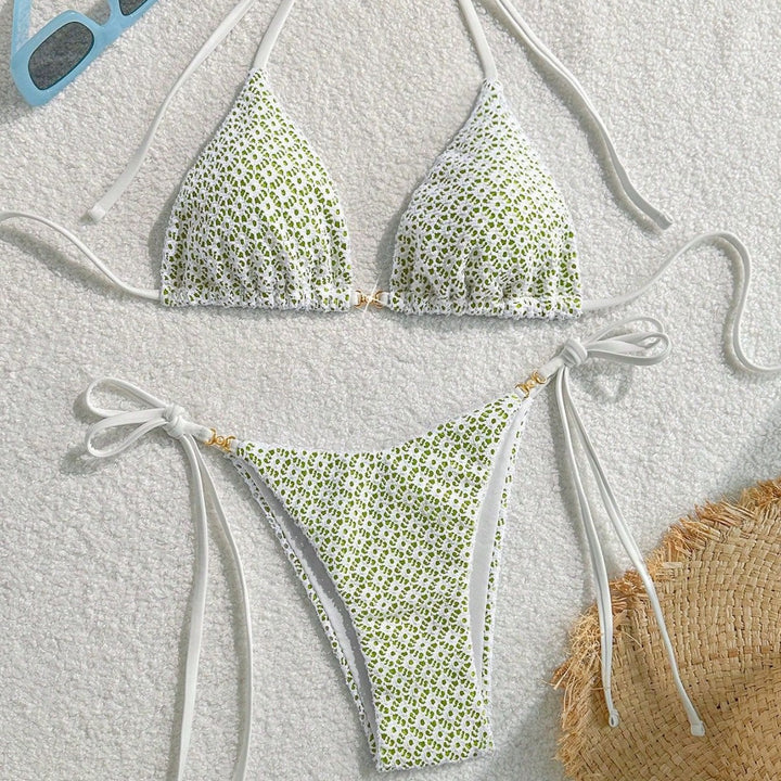 Damen raffinierter Bikinischnitt mit verstellbaren Bindebändern Echo Archiv