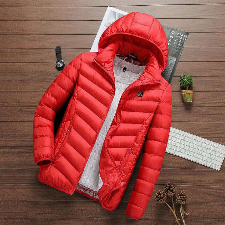 Herren leichte gesteppte Kapuzen‑Steppjacke mit Thermofüllung und packbarer Konstruktion – Taviero