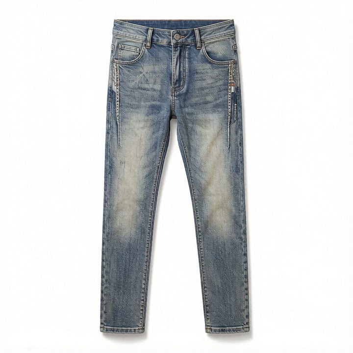 Herren Bequeme und lässige weite Denim-Hose Echoarchiv