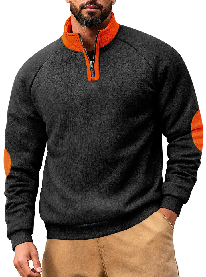 Herren Fleece-Kapuzenpullover mit innovativem Reißverschluss und Kontrastdetails Echoarchiv
