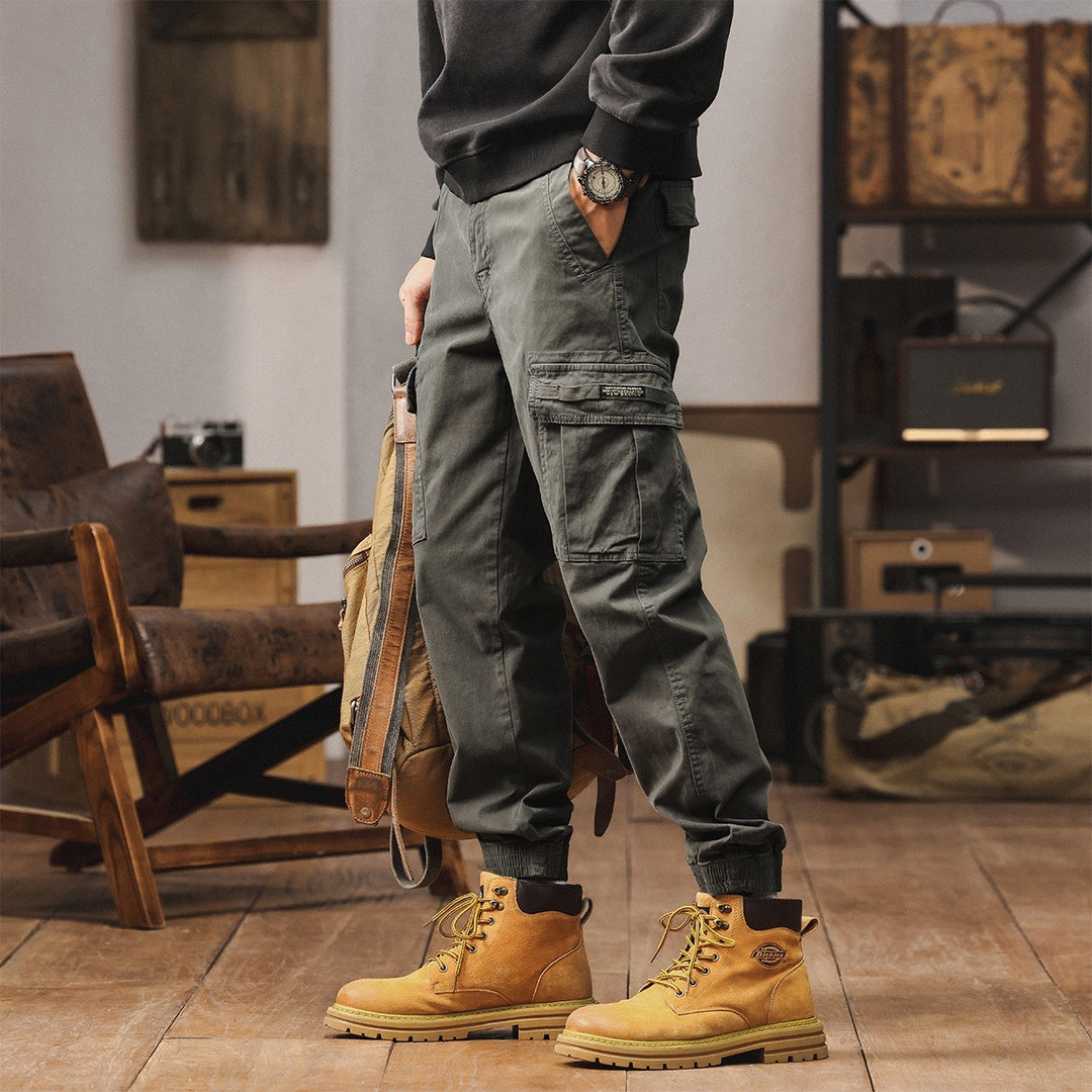 Herren Cargo-Jogginghose mit Multifunktionstaschen & elastischen Bündchen Echoarchiv