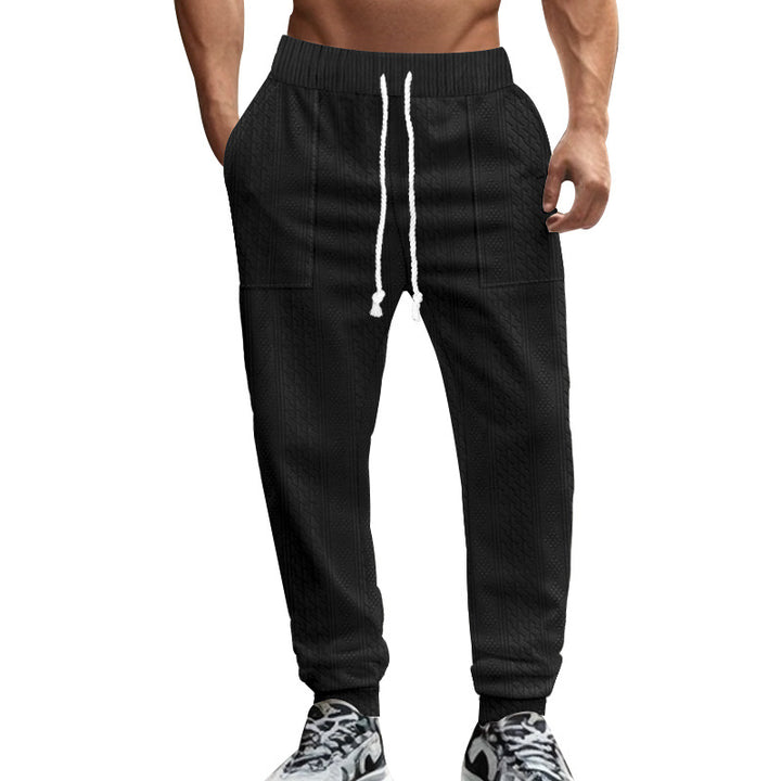 Herren bequeme Jogginghose mit strukturiertem Muster und praktischen Taschen Echoarchiv