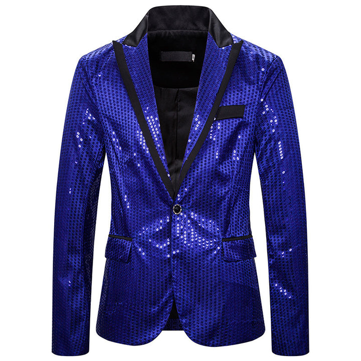 Herren eleganter Pailletten Blazer mit modernem Schnitt Echoarchiv