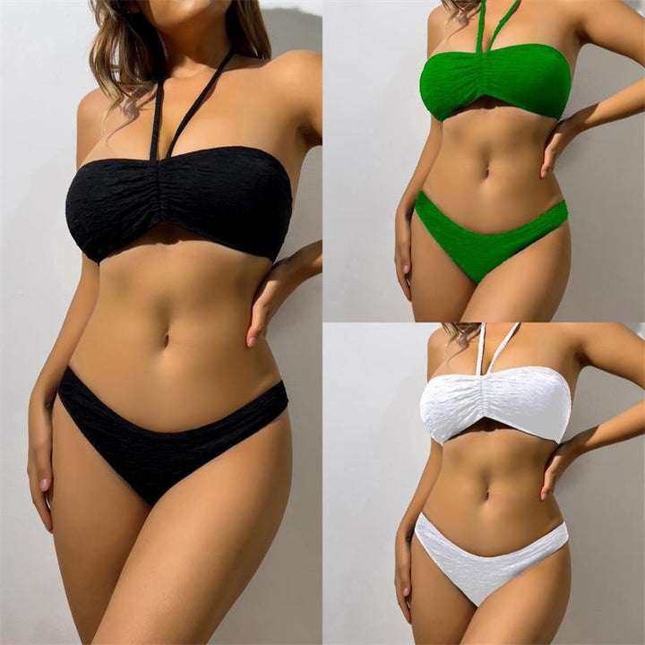 Damen Bandeau-Bikini mit elastischen Trägern und raffiniertem Wickeldetail Echo Archiv