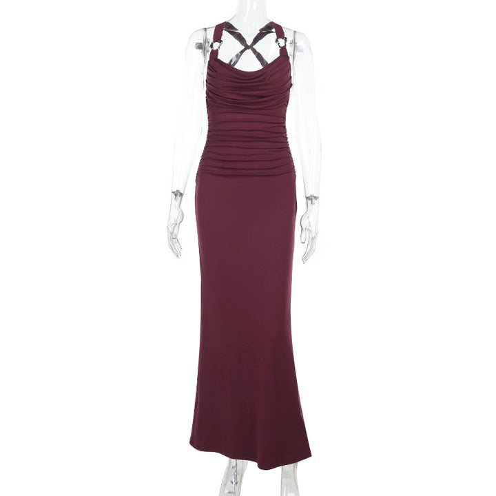 Damen Elegantes Maxikleid mit gerafftem Oberteil Echo Archiv