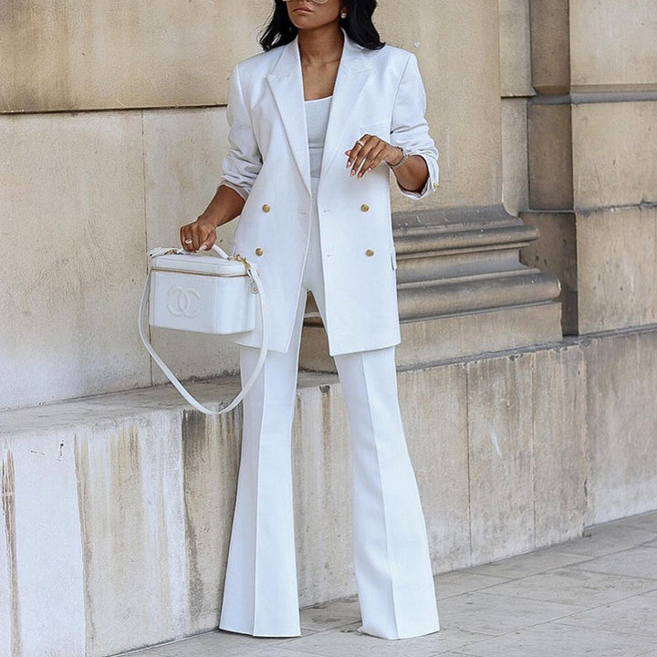 Damen Zweiteiliges Tailoring-Set mit Oversized-Blazer und High‑Waist-Schlaghose – Valéne