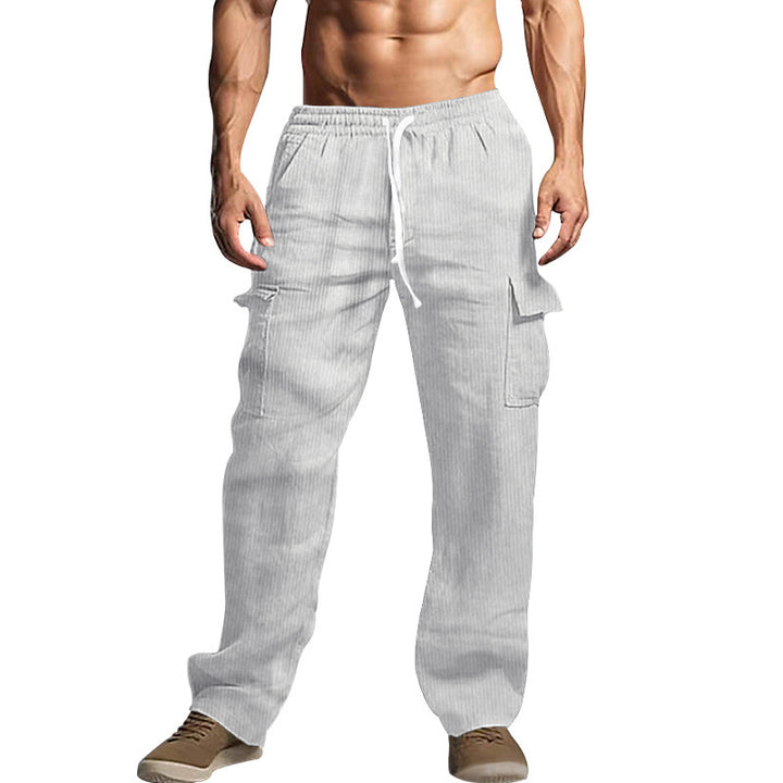 Herren Cargo-Hose im lässigen Streifenlook mit elastischem Bund und praktischen Seitentaschen Echoarchiv