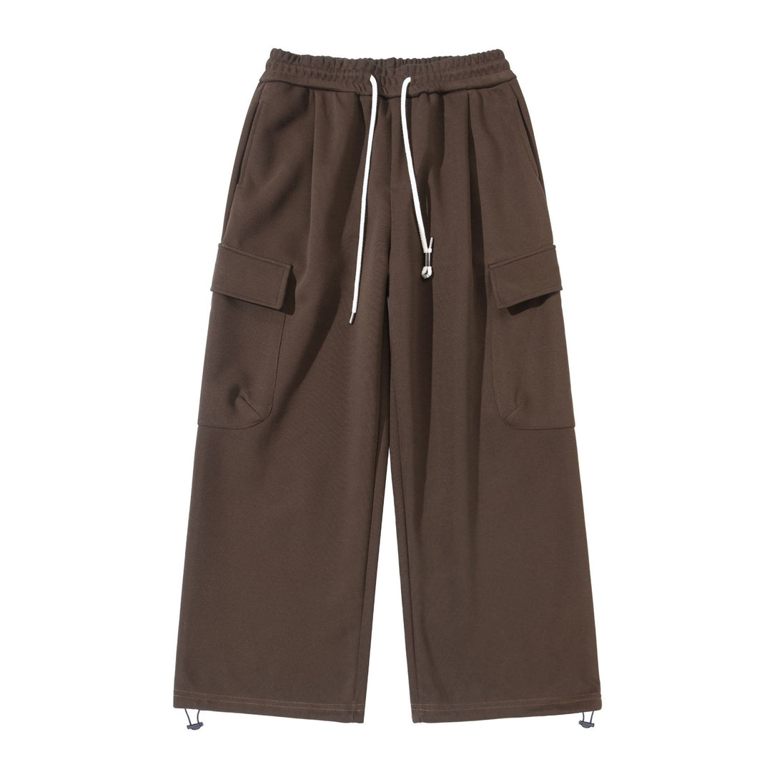 Unisex Cropped Cargo-Sweathose mit elastischem Bund, Kordelzug und verstellbarem Saum Echoarchiv