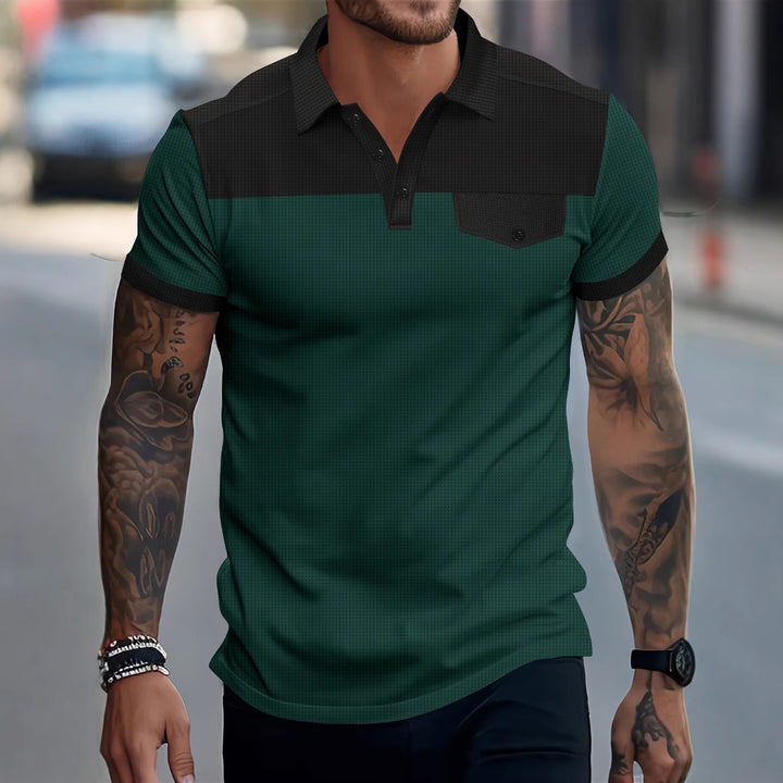 Herren stylisches Kurzarmhemd mit strukturiertem Design Echoarchiv
