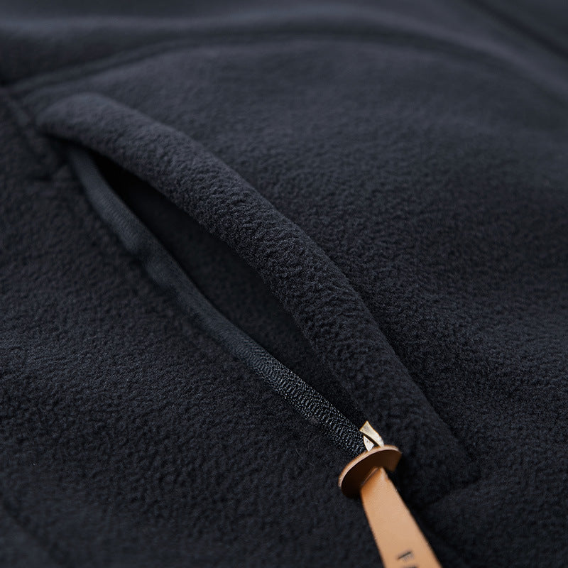 Herren Teddyfleece-Weste mit Sherpa-Innenfutter, Stehkragen und Reißverschlusstaschen Echoarchiv