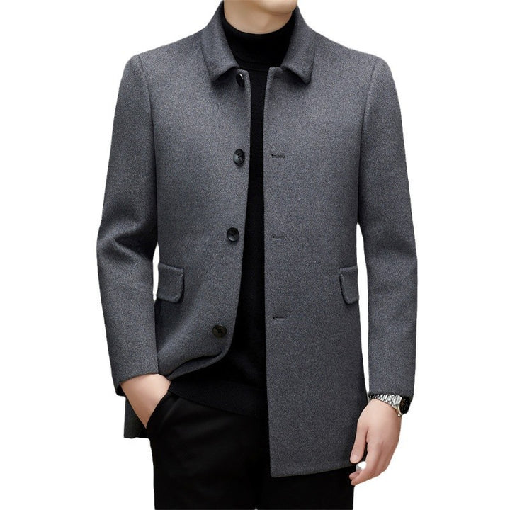 Herren elegante Übergangsjacke mit klassischem Revers und modernen Akzenten Echoarchiv