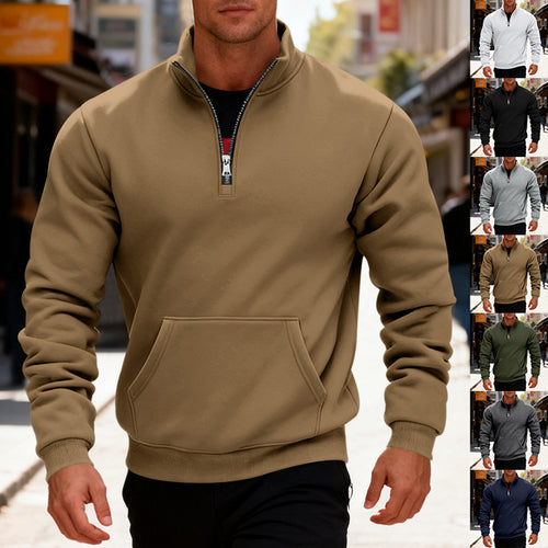 Herren Fleecejacke mit halbem Reißverschluss Echoarchiv