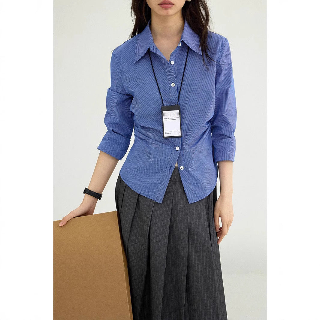 Damen Klassische Hemdbluse mit feinem Streifenmuster Echoarchiv