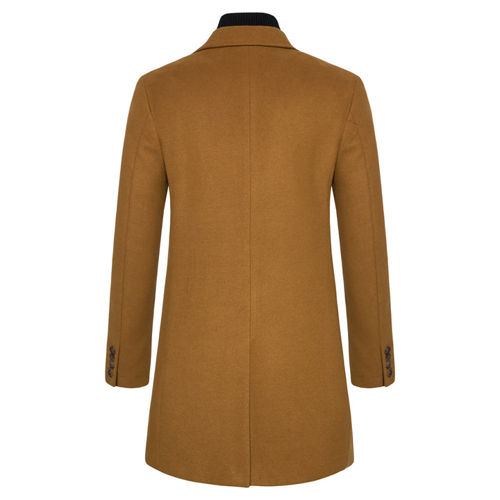 Herren eleganter Wollmantel mit modernem Schnitt und praktischen Taschen Echoarchiv