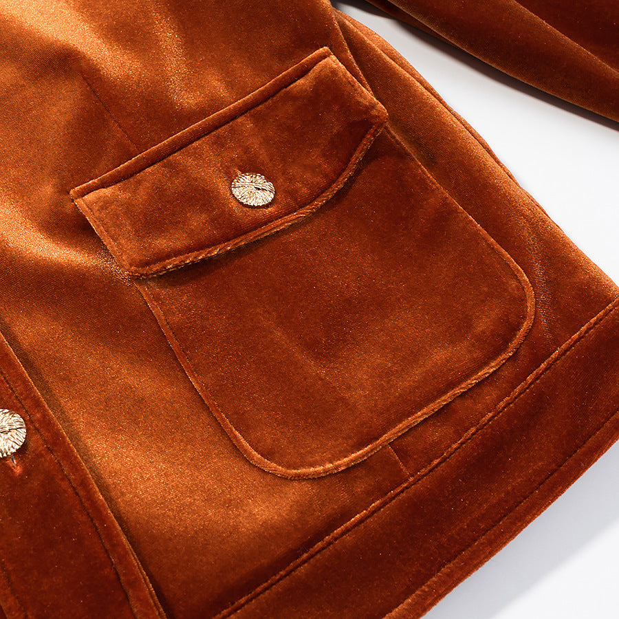 Damen Samtjacke mit Paillettenbesatz und taillierter Silhouette Echo Archiv