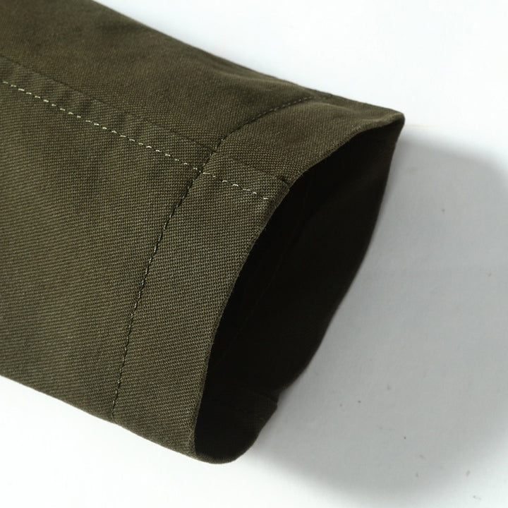 Herren Kapuzen-Canvasparka mit karierter Innenfütterung und Multifunktions‑Taschen – Taviero