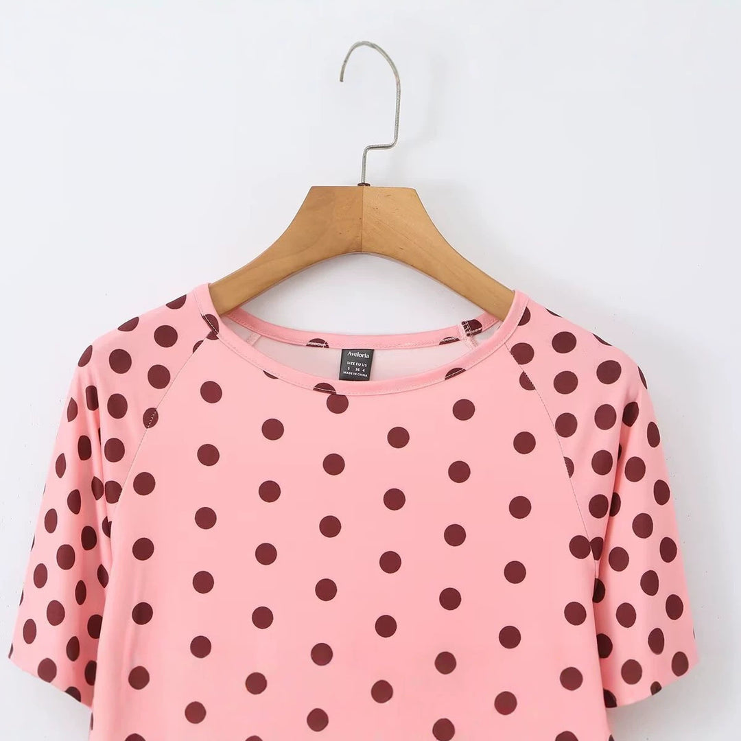 Damen UV‑Schutz‑Langarmshirt mit Rundhalsausschnitt und Tupfenmuster Echo Archiv