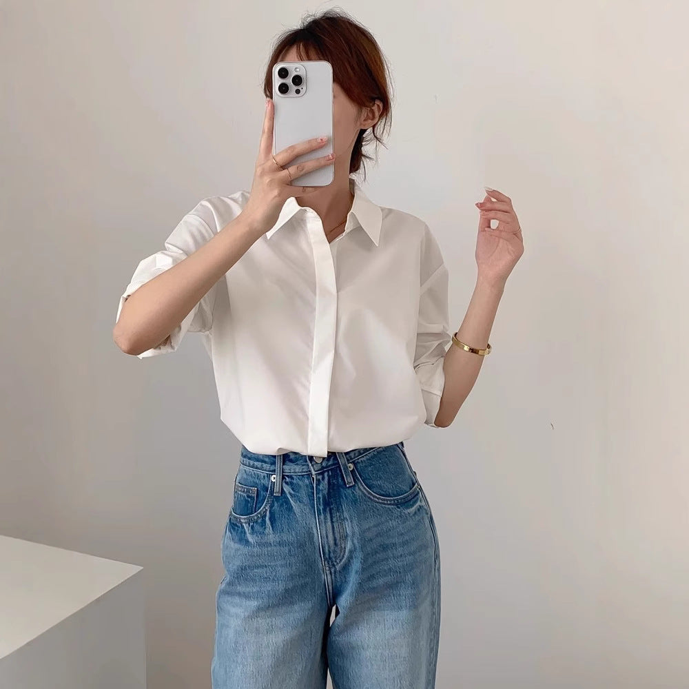 Damen Stilvolle Oversized Bluse Echoarchiv
