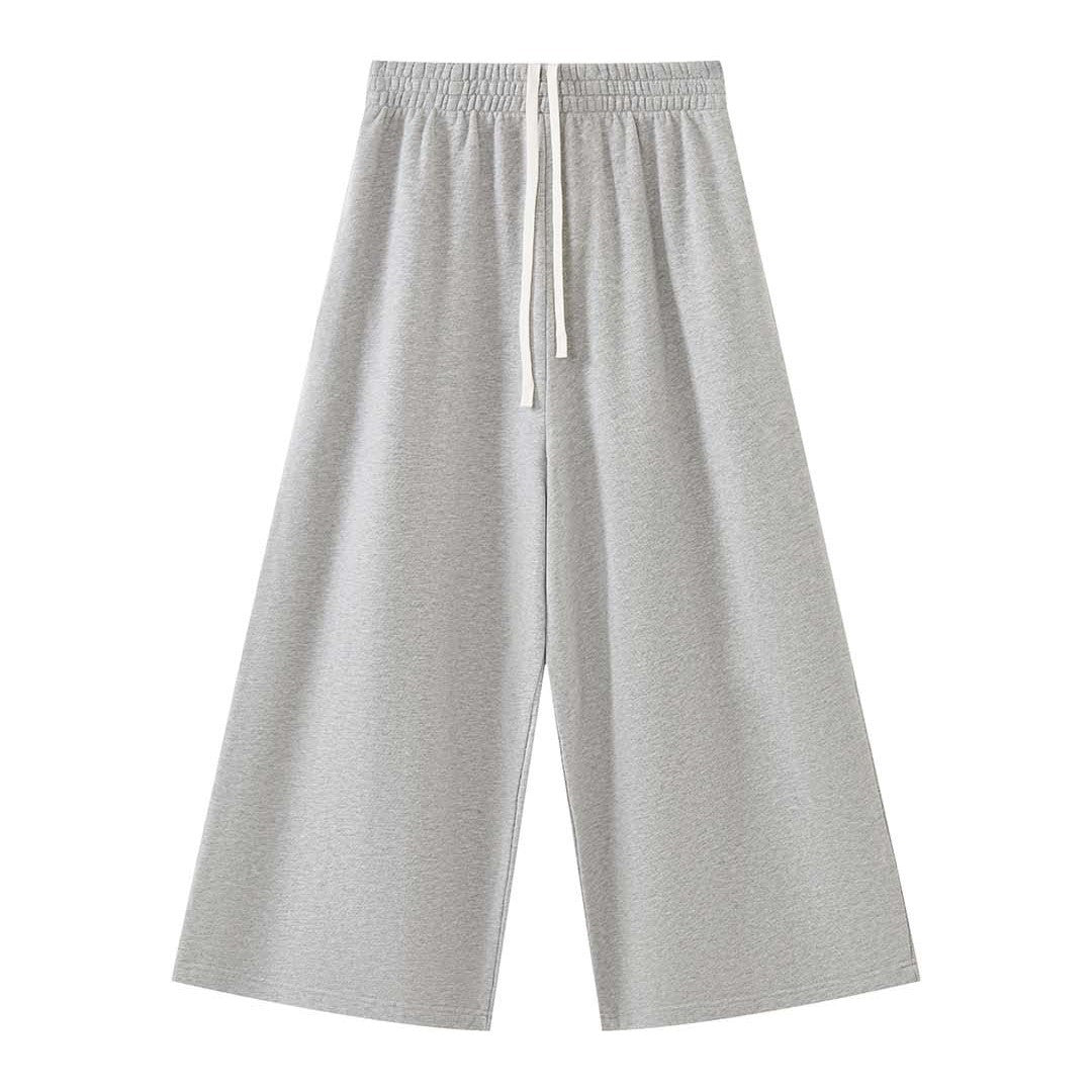 Damen Weiche High‑Waist Lounge‑Palazzohose aus Sweat mit elastischem Bund Echoarchiv
