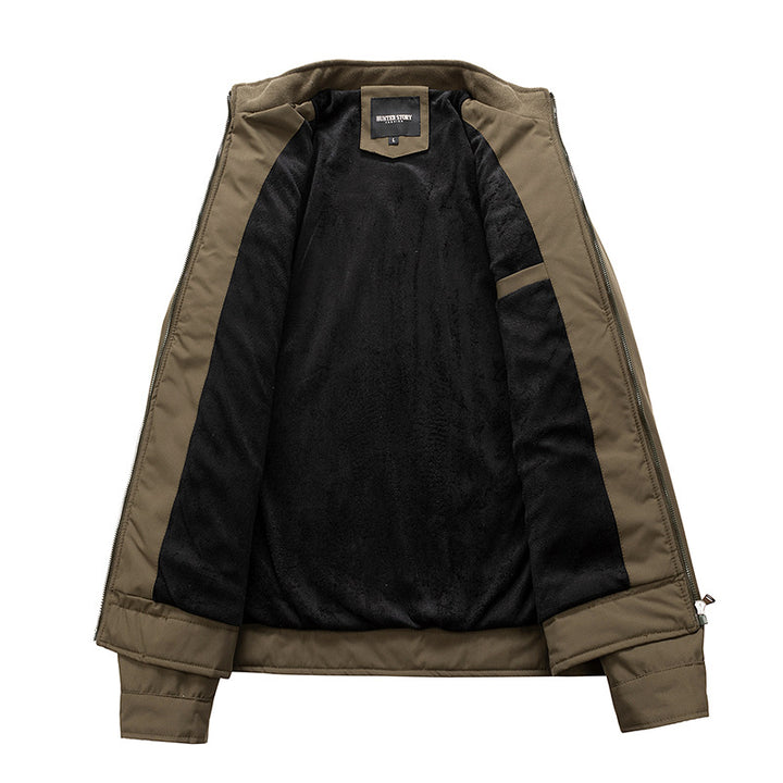 Herren Softshell-Outdoorjacke mit Stehkragen wasserabweisend und vier Reißverschlusstaschen Echoarchiv