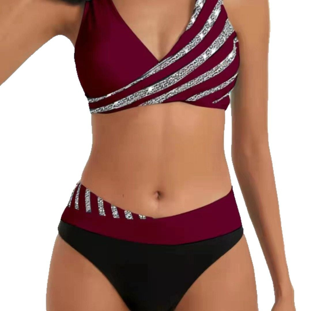 Damen Sportlicher Bikini mit modischem Wickeloberteil Echo Archiv