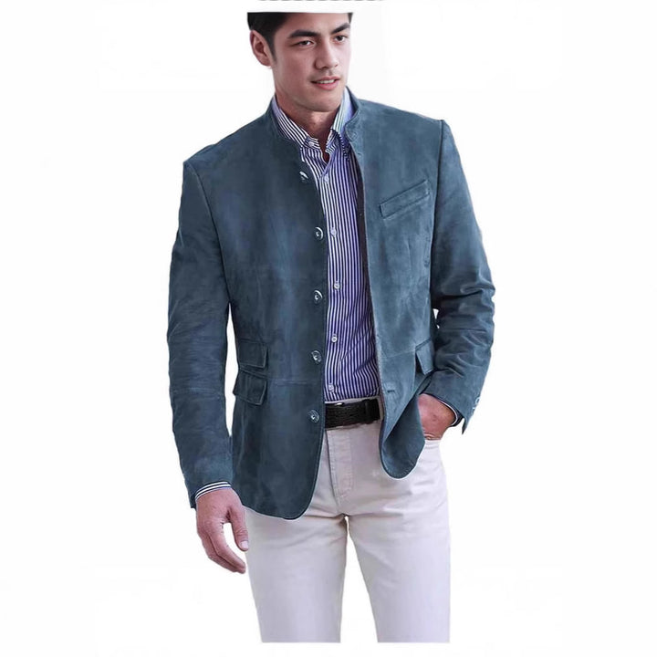 Herren elegante Wildlederjacke im modernen Design Echoarchiv