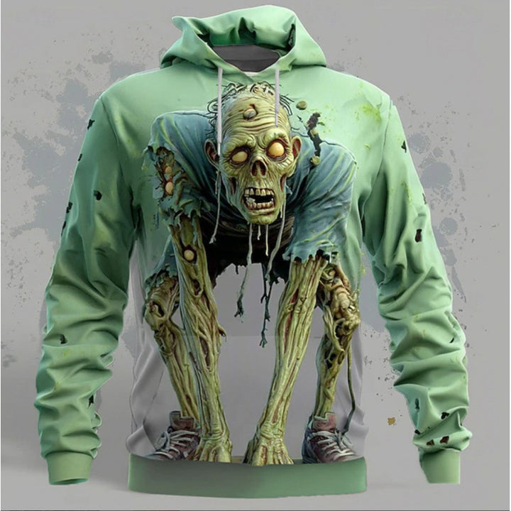 Herren Kapuzenpullover mit kreativem Zombie-Motiv Echoarchiv