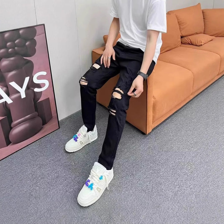 Herren Modische Destroyed Jeans Echoarchiv